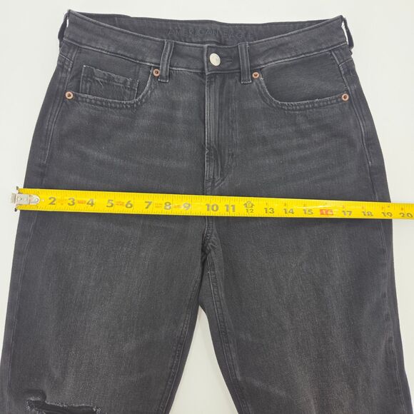 American Eagle Strigid Jeans Womens Size 6 Short High Rise Distressed Grunge - Picture 7 of 9